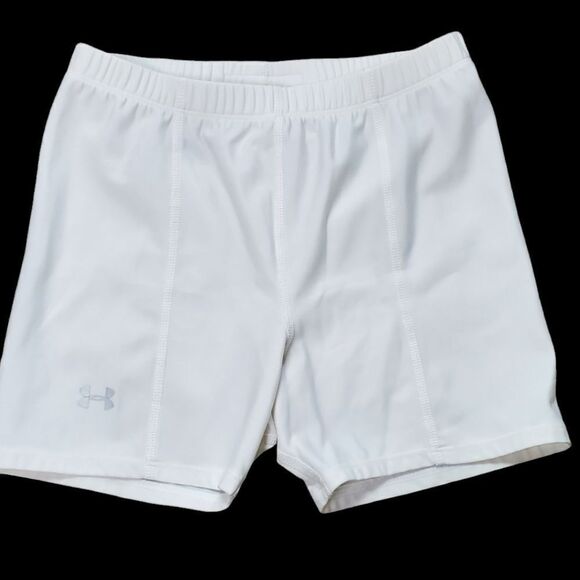 Under Armour White Compression Shorts - Picture 1 of 4